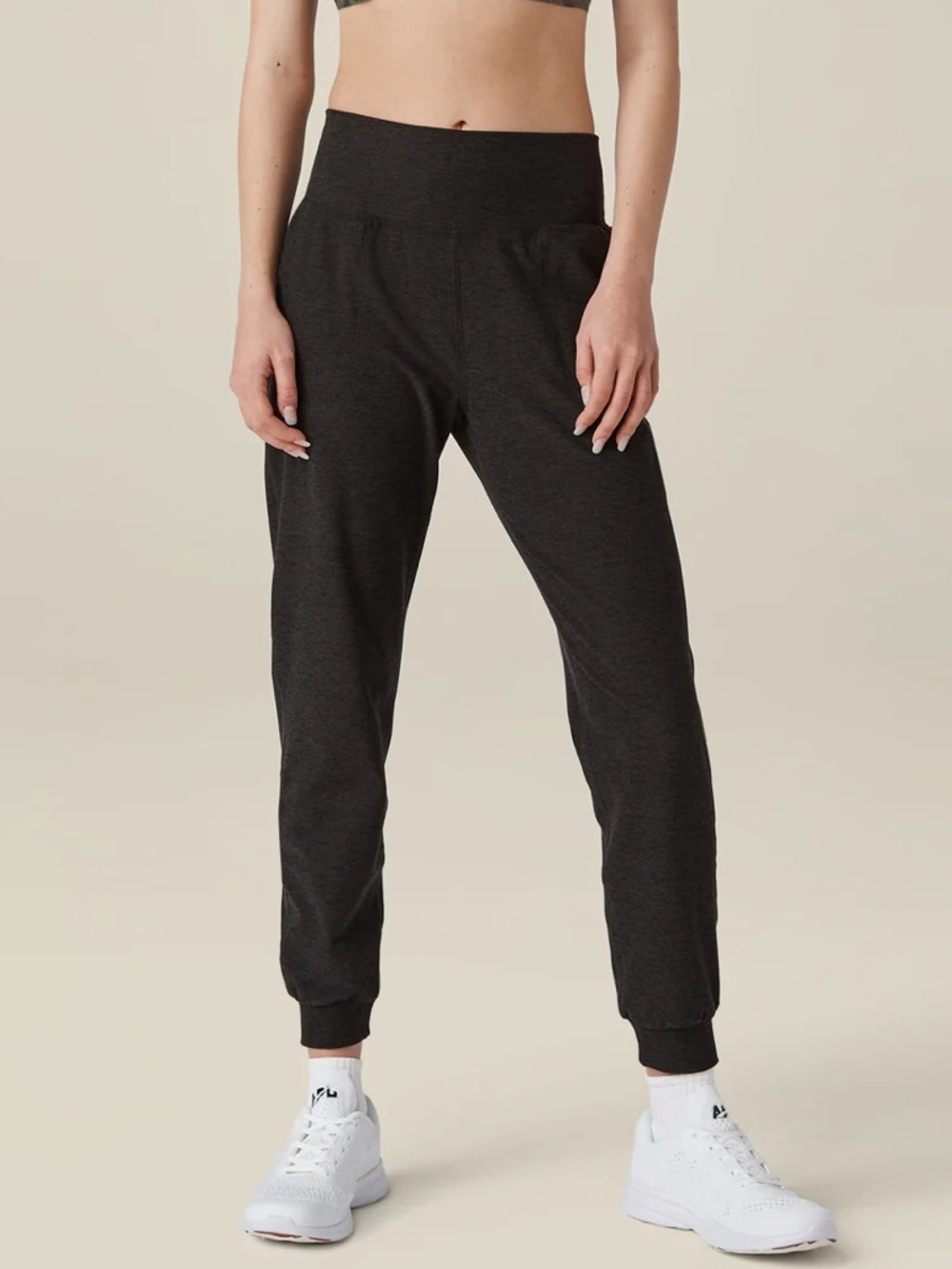 Beyond Yoga Black Spacedye™ Midi Jogger